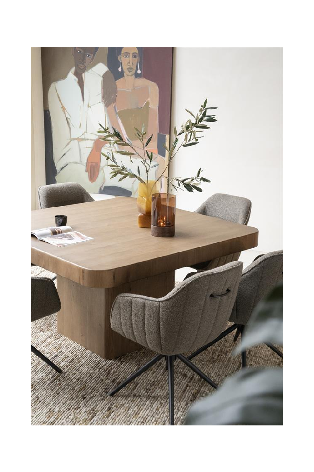 Square Oak Dining Table | Oroa.com