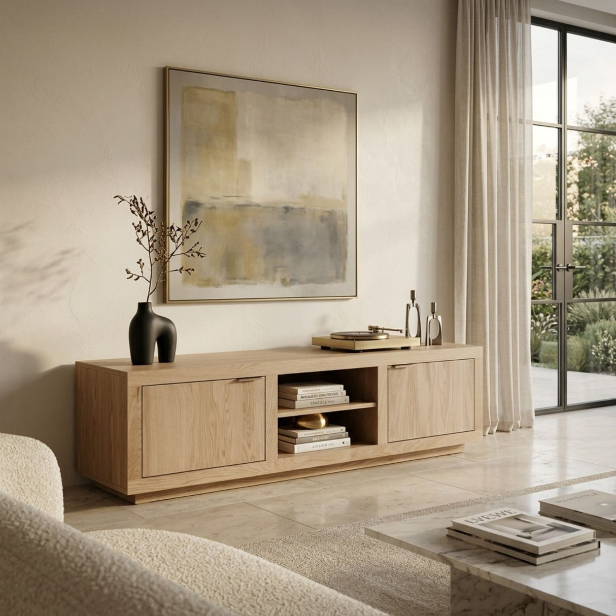 Oak 2-Door TV Cabinet | Oroa.com