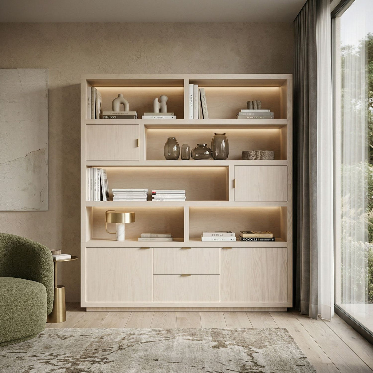 Taupe Oak Cabinet | Oroa.com