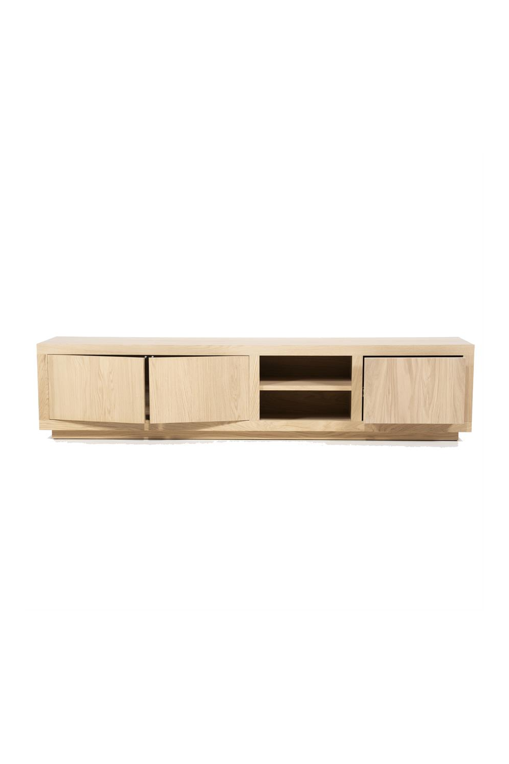 Taupe Oak 3-Door Cabinet | Oroa.com