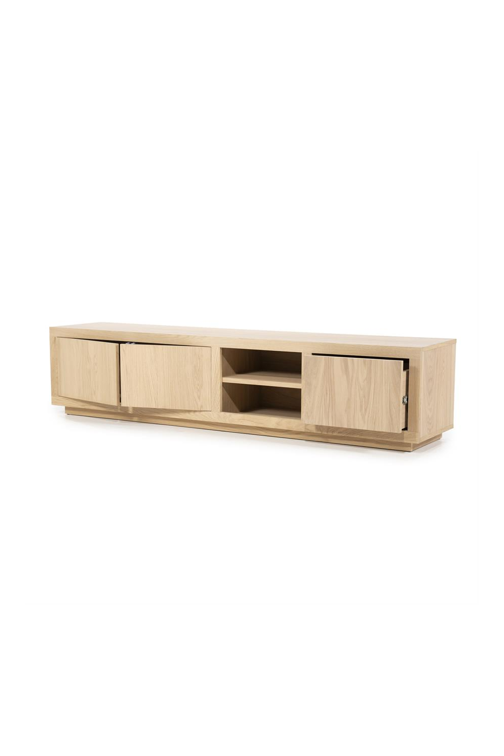 Taupe Oak 3-Door Cabinet | Oroa.com