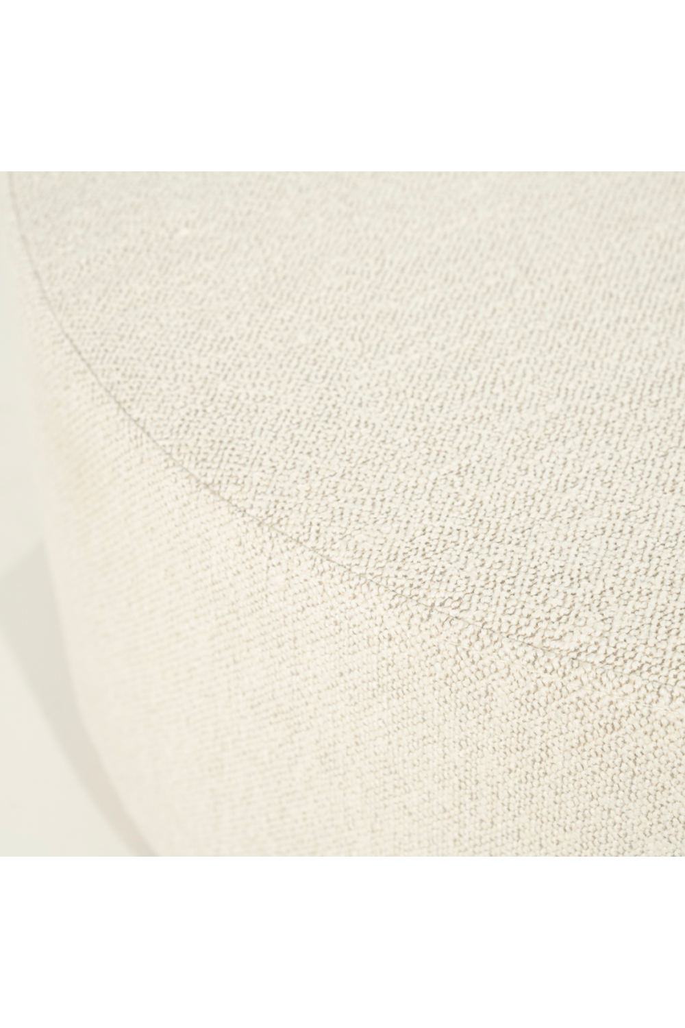 Cylindrical Beige Fabric Ottoman | Eleonora Avah | OROA.com