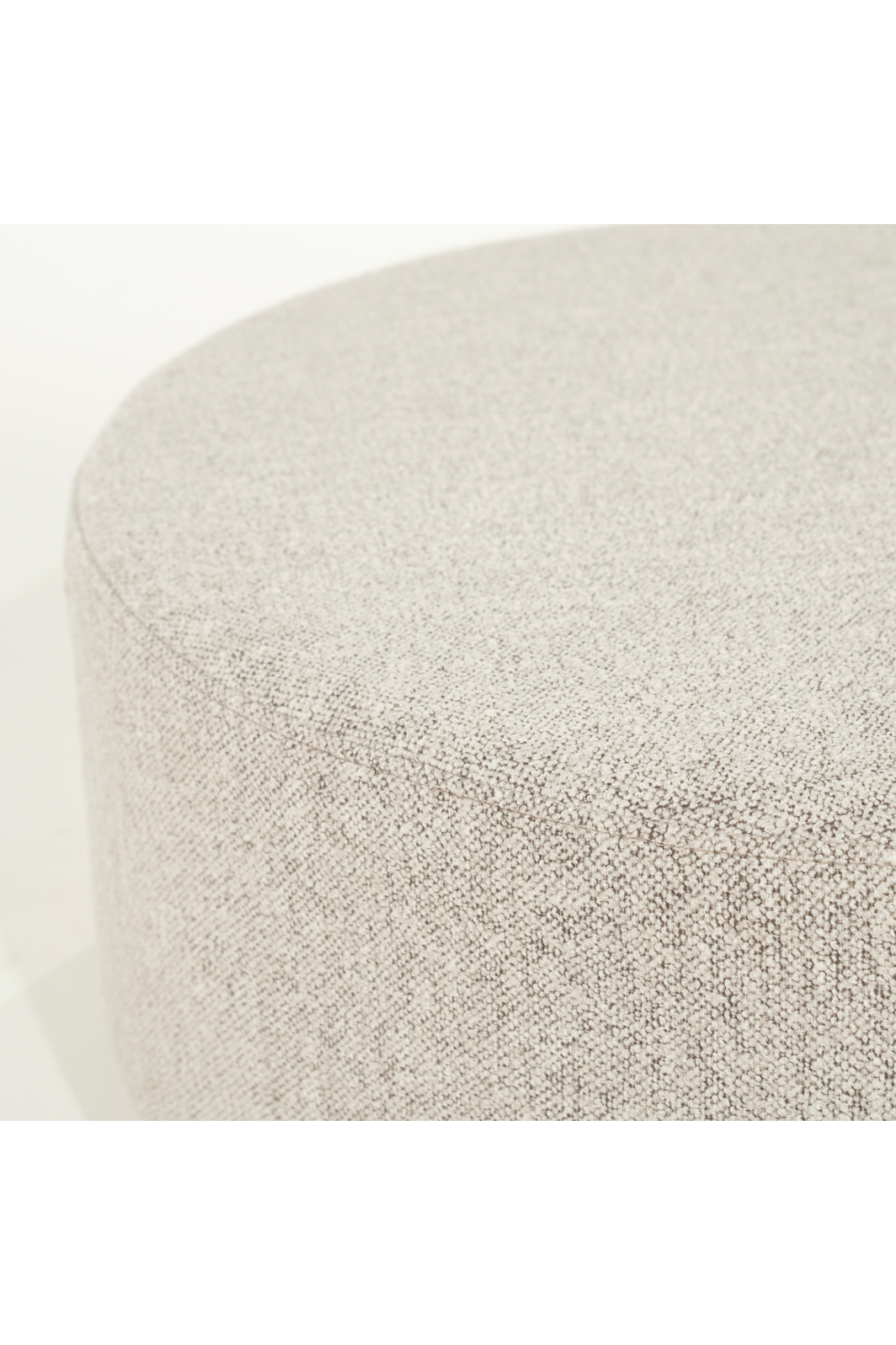 Cylindrical Taupe Fabric Ottoman | Oroa.com