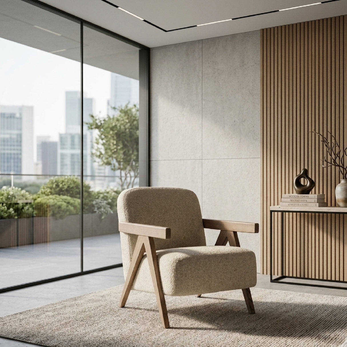 Ash Framed Lounge Armchair | Oroa.com