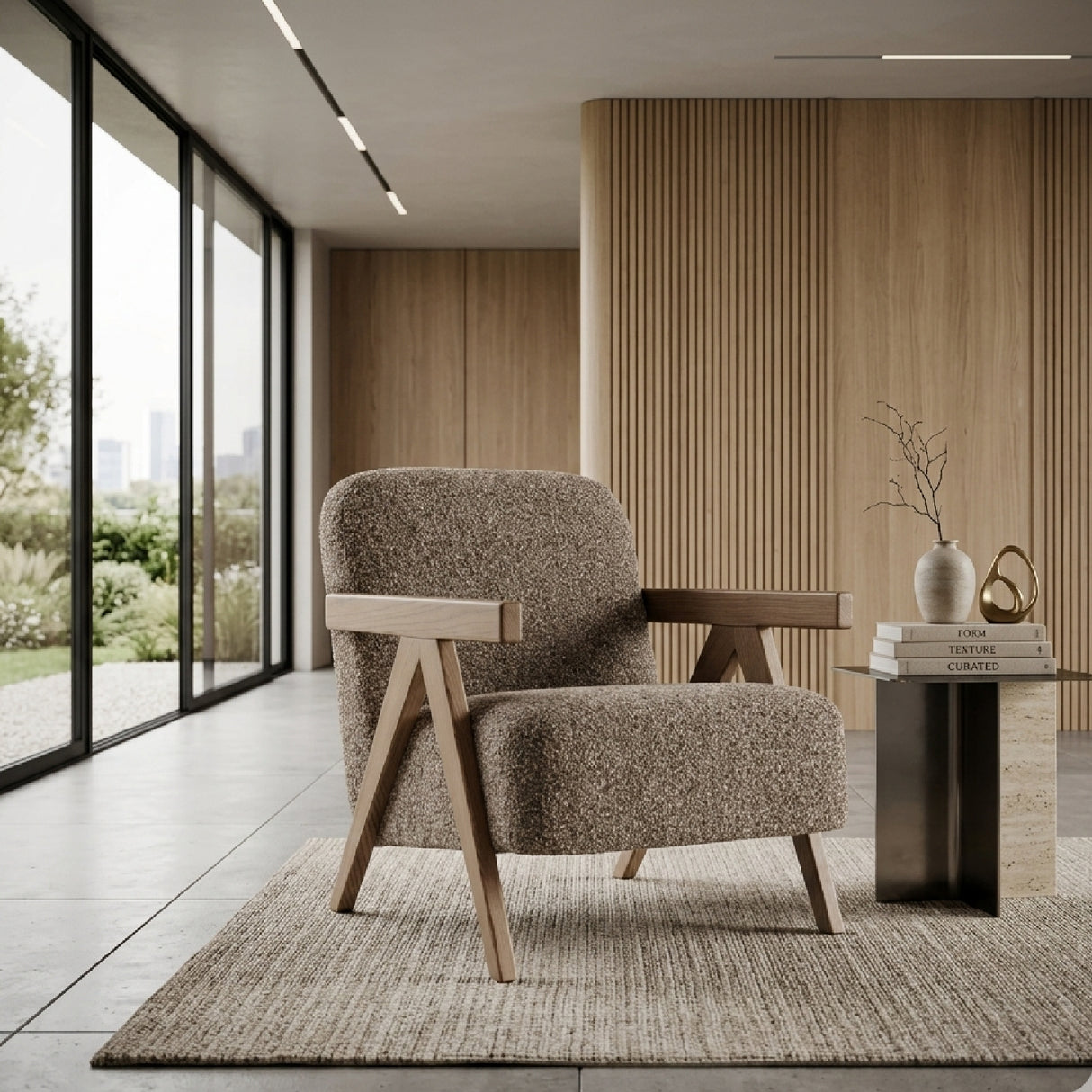Ash Framed Lounge Armchair | Oroa.com
