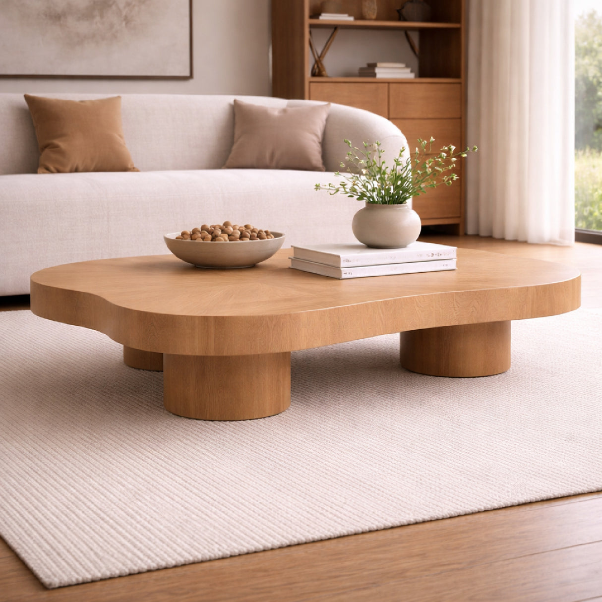 Organic-Shaped Walnut Coffee Table | Oroa.com