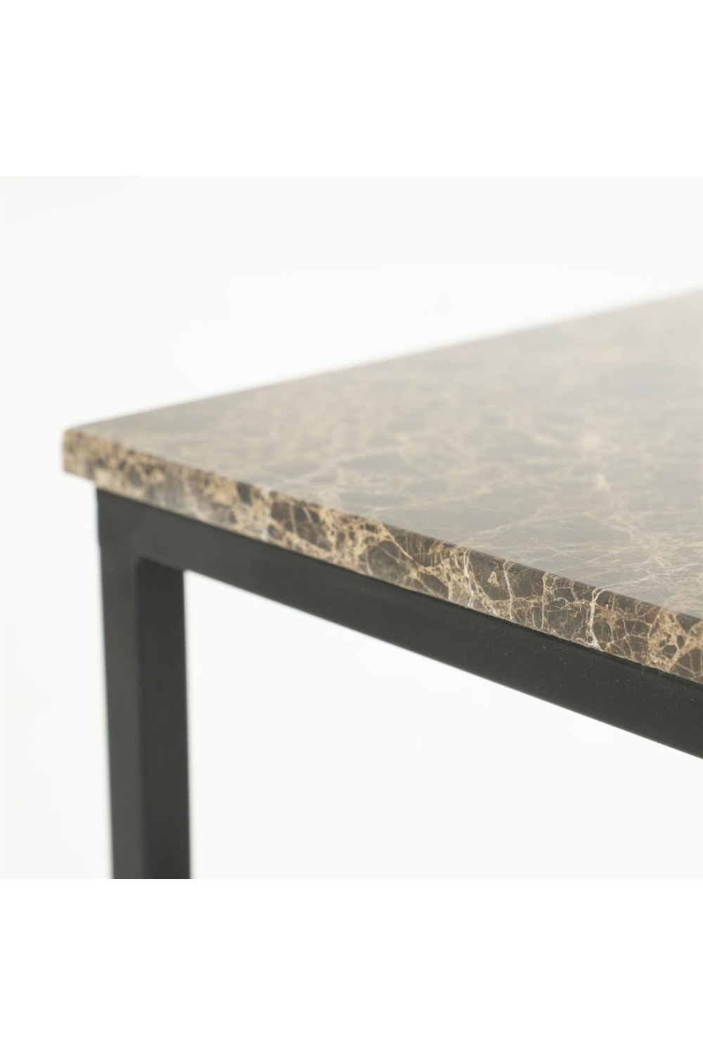 Brown Marble Square Side Table | Oroa.com