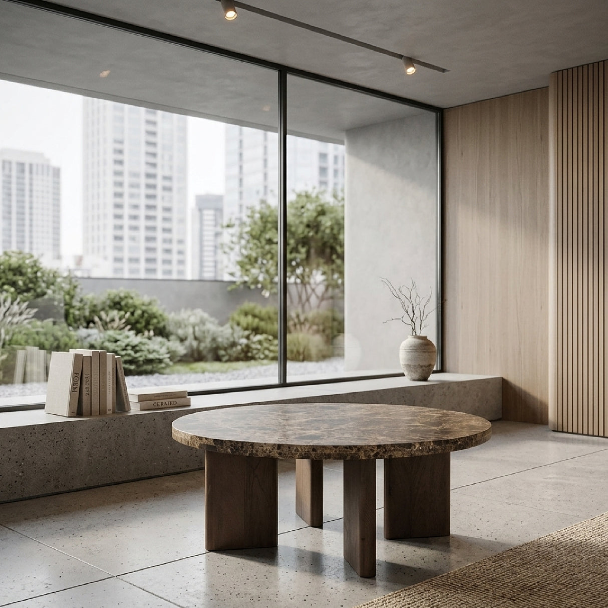Brown Marble Coffee Table | Oroa.com