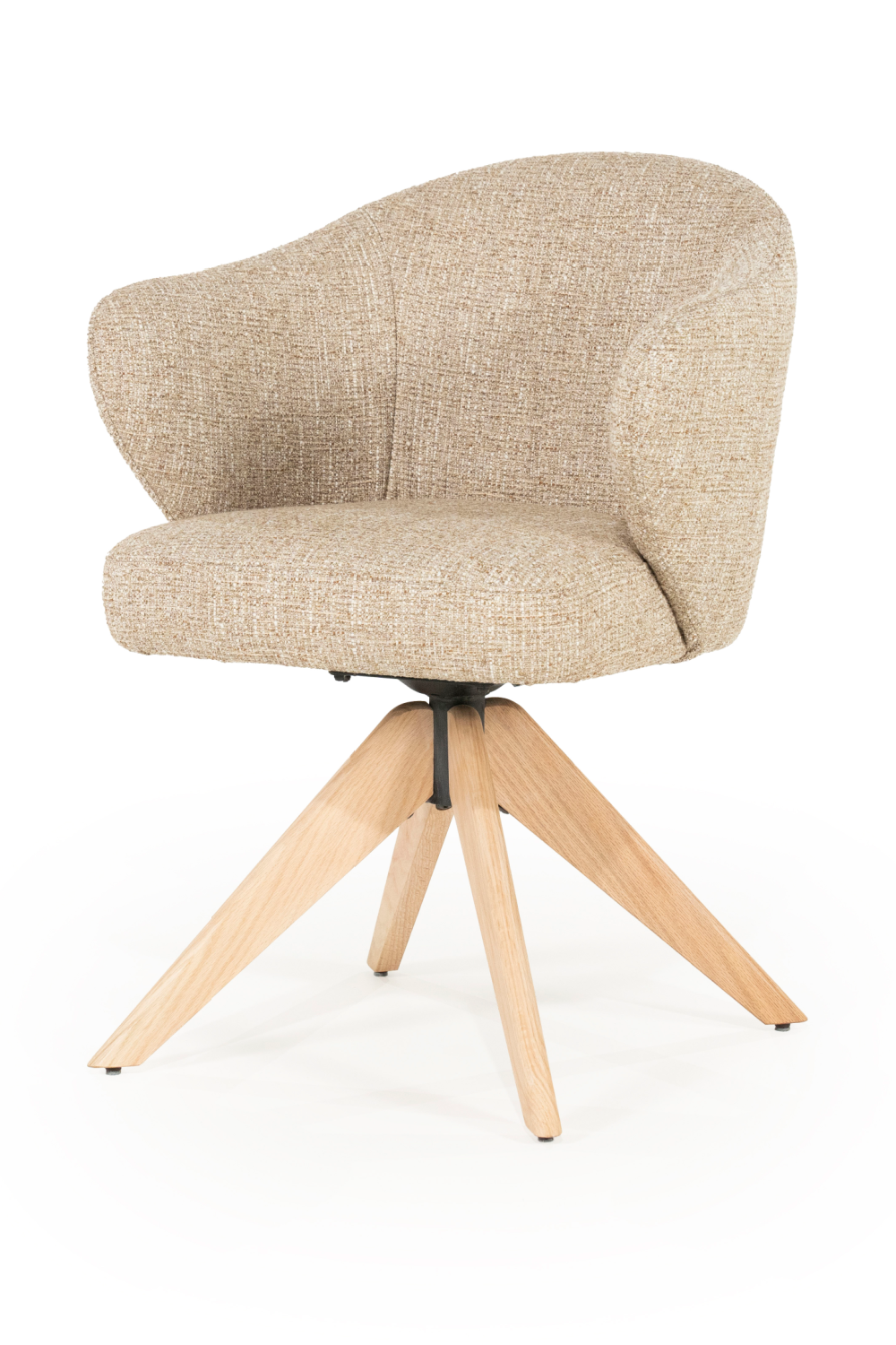 Oak Base Swivel Armchair | Eleonora Connor | OROA.com