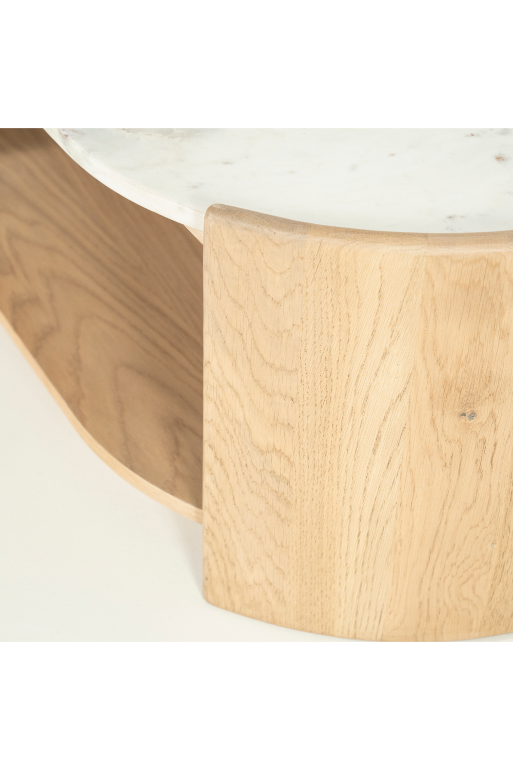 Oval White Marble Coffee Table | Oroa.com