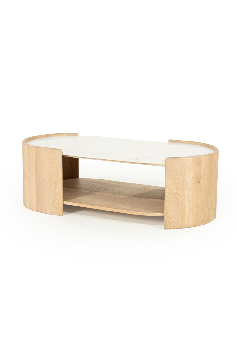 Oval White Marble Coffee Table | Oroa.com