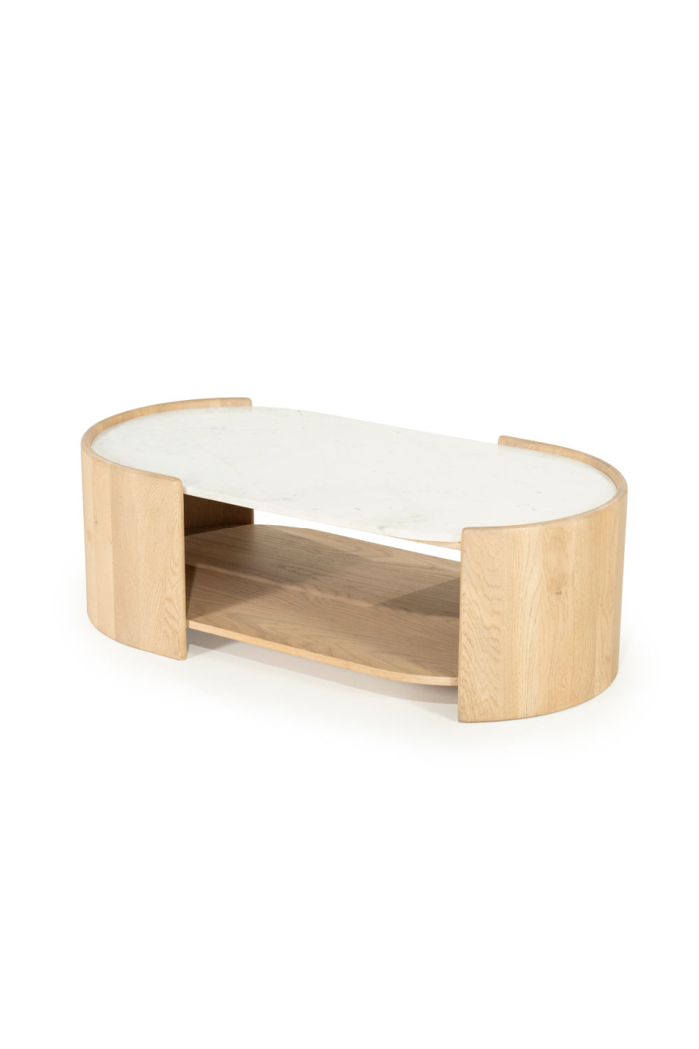 Oval White Marble Coffee Table | Oroa.com