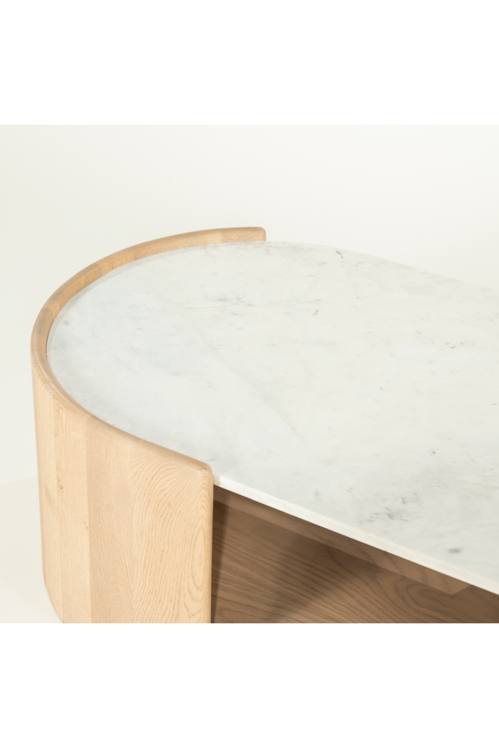 Oval White Marble Coffee Table | Oroa.com