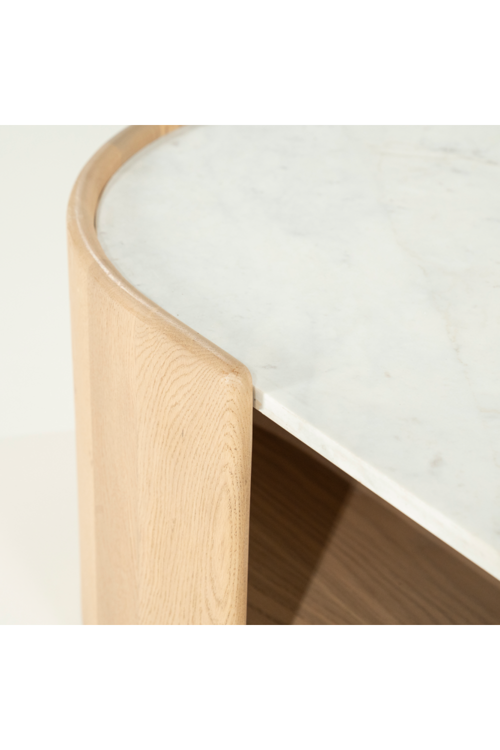 Oval White Marble Coffee Table | Oroa.com