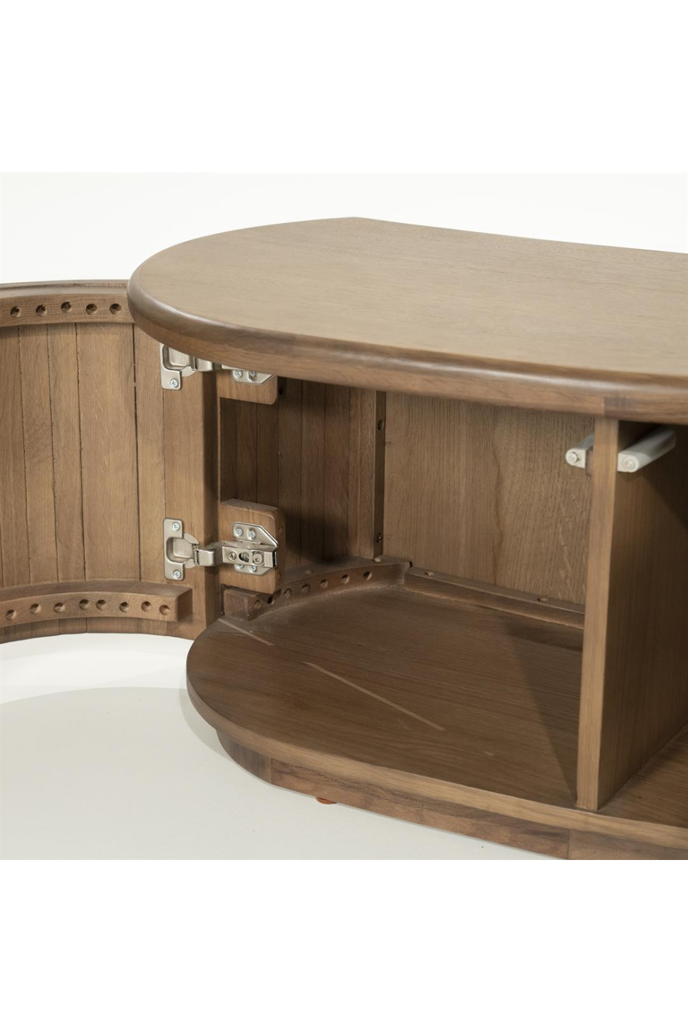 Lacquered Oak 4-Door TV Cabinet | Oroa.com