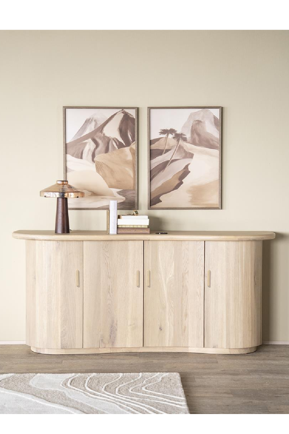 Lacquered Oak 4-Door Sideboard | Oroa.com