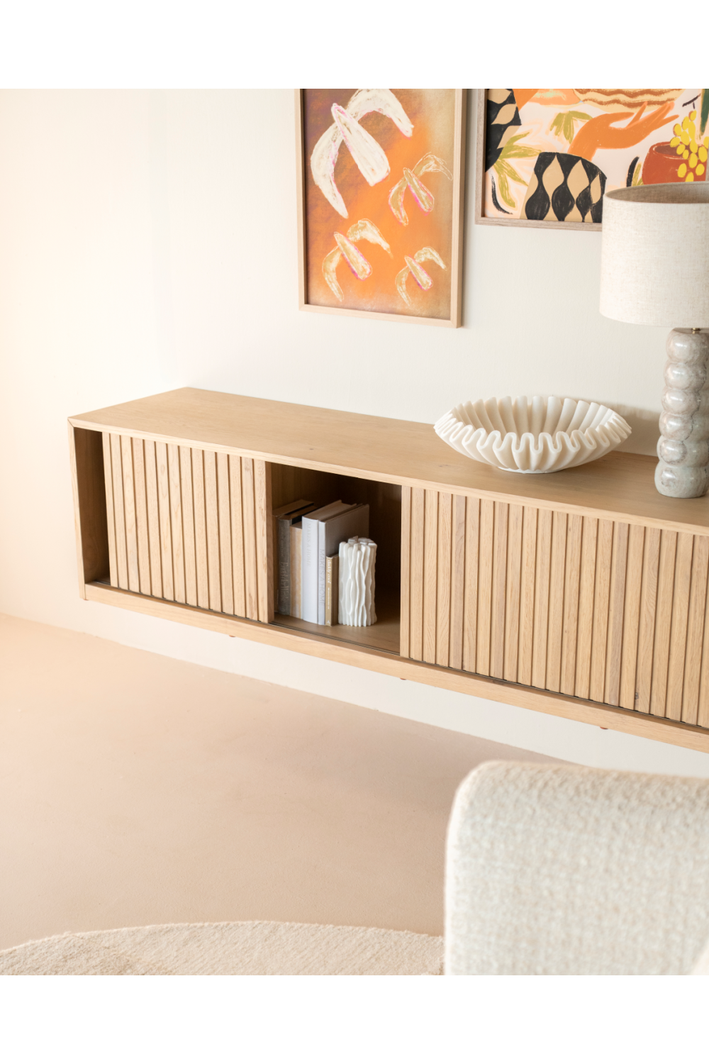 Fluted Oak TV Cabinet S | Eleonora Milo | OROA.com