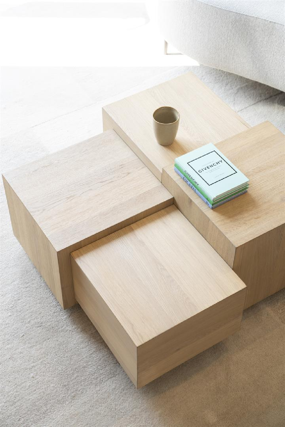 Multilayered Square Oak Coffee Table | Eleonora Quinten | Oroa.com