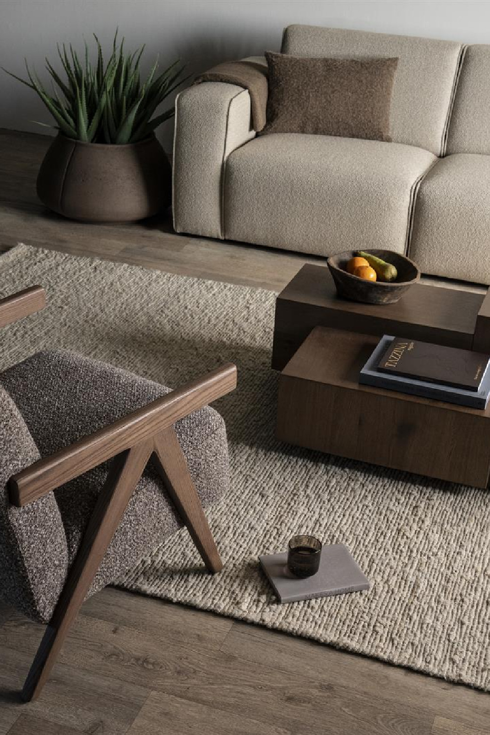 Multilayered Rectangular Oak Coffee Table | Oroa.com