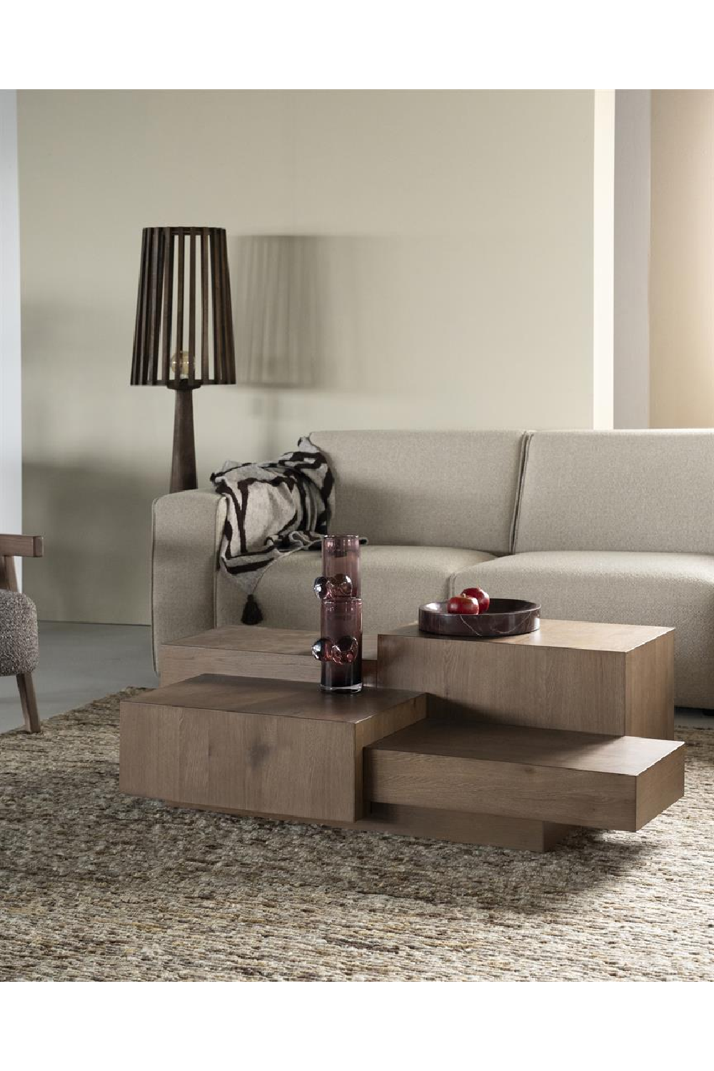 Multilayered Rectangular Oak Coffee Table | Eleonora Quinten | Oroa.com