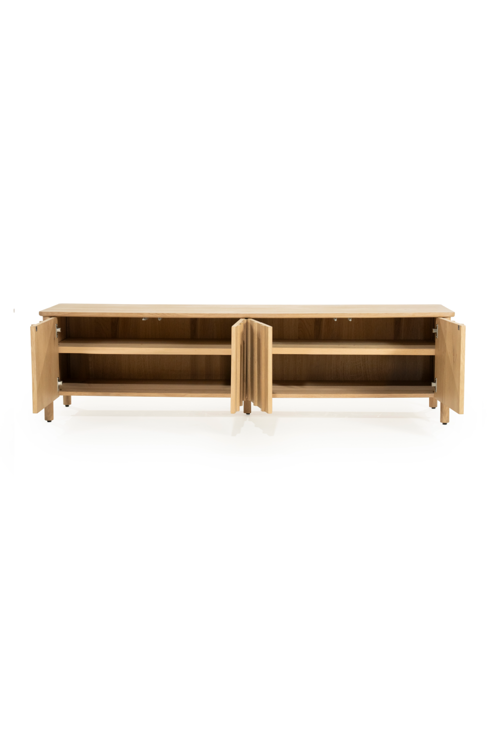 Oak Wood 4-Door TV Cabinet | Oroa.com