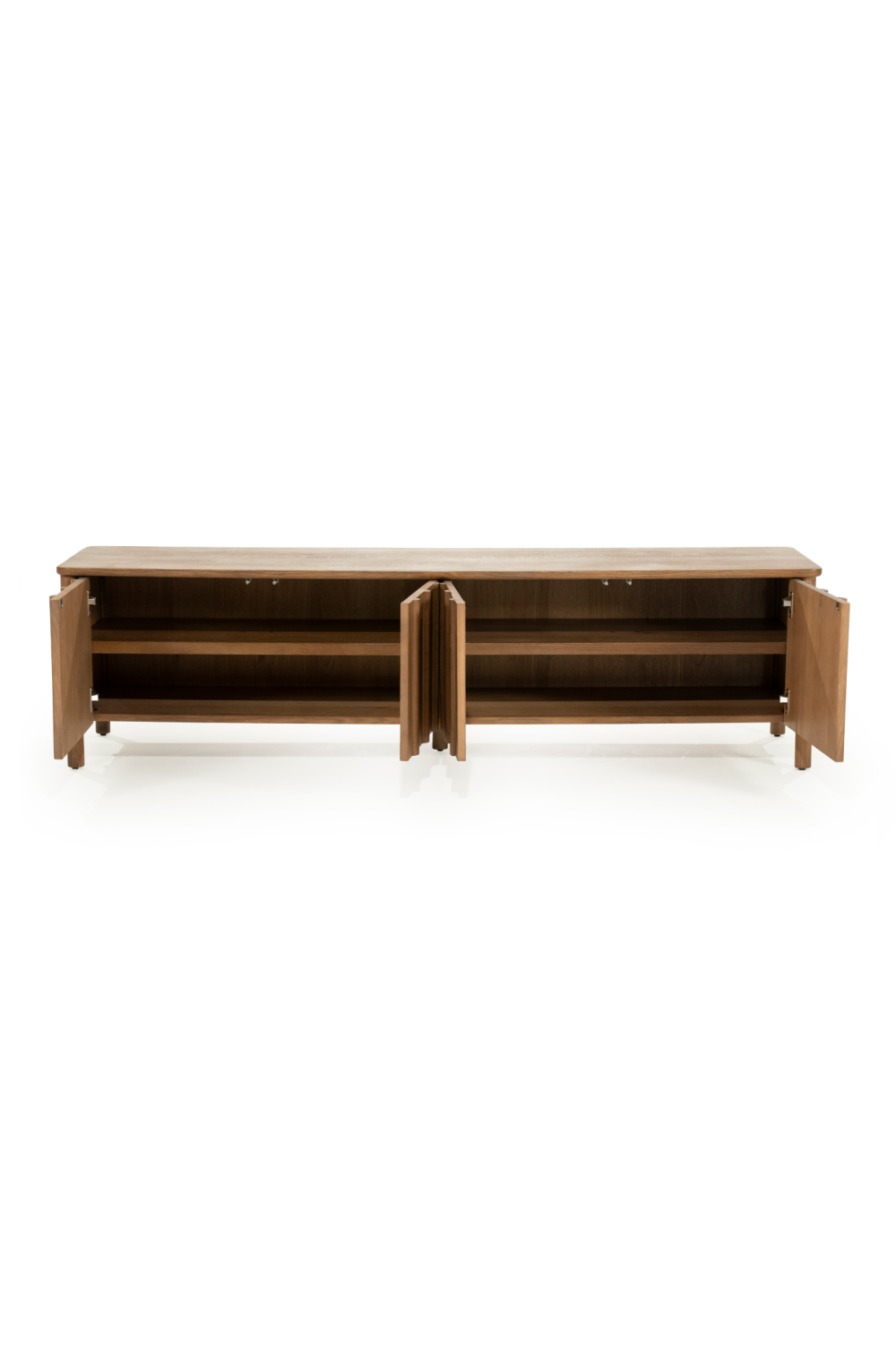 Oak Wood 4-Door TV Cabinet | Oroa.com