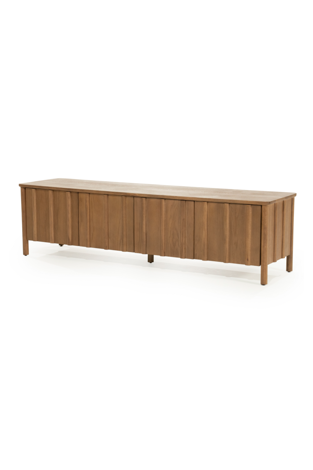 Oak Wood 4-Door TV Cabinet | Oroa.com