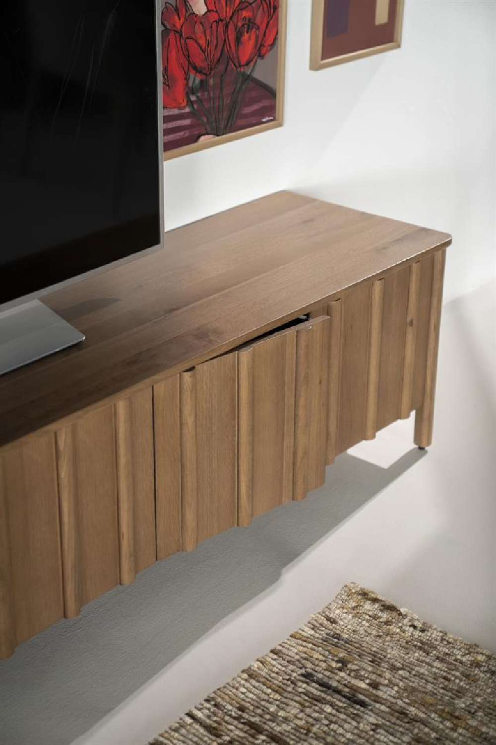 Oak Wood 6-Door TV Cabinet | Eleonora Jake | Oroa.com