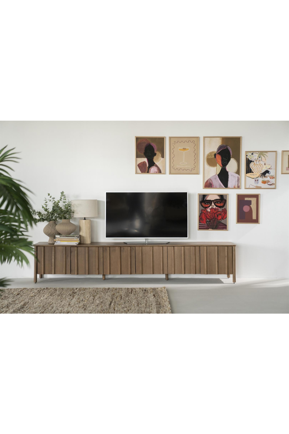 Oak Wood 6-Door TV Cabinet | Eleonora Jake | Oroa.com