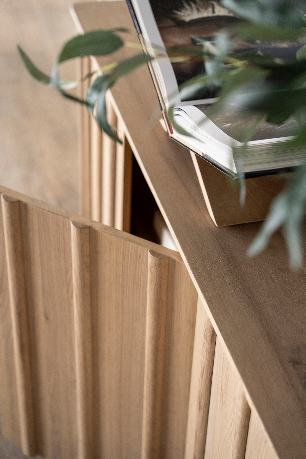 Oak Wood 4-Door Sideboard | Eleonora Jake | OROA.com