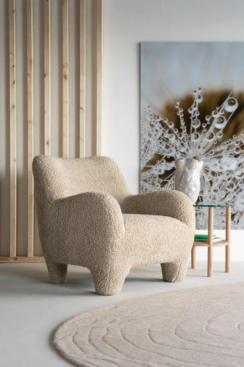 Taupe Upholstered Lounge Chair | Oroa.com