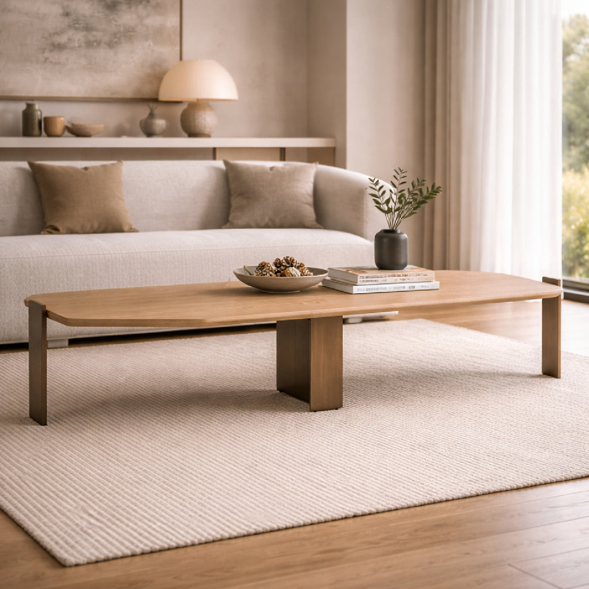 Asymmetrical Wooden Coffee Table | Oroa.com
