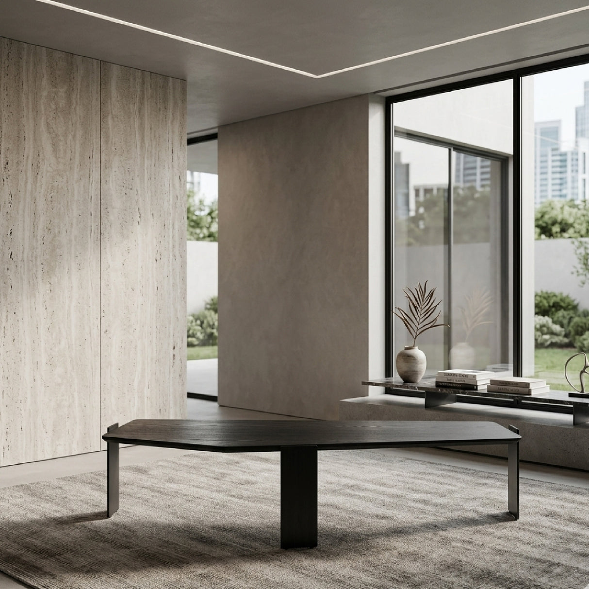 Asymmetrical Wooden Coffee Table | Oroa.com