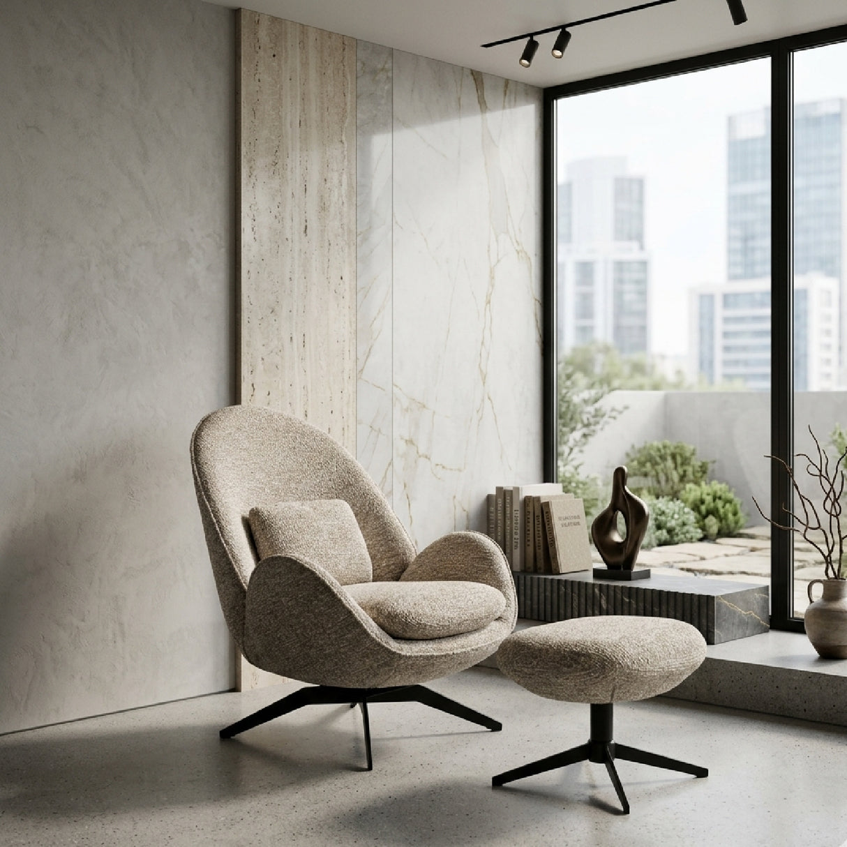 Arched-Back Lounge Chair | Oroa.com