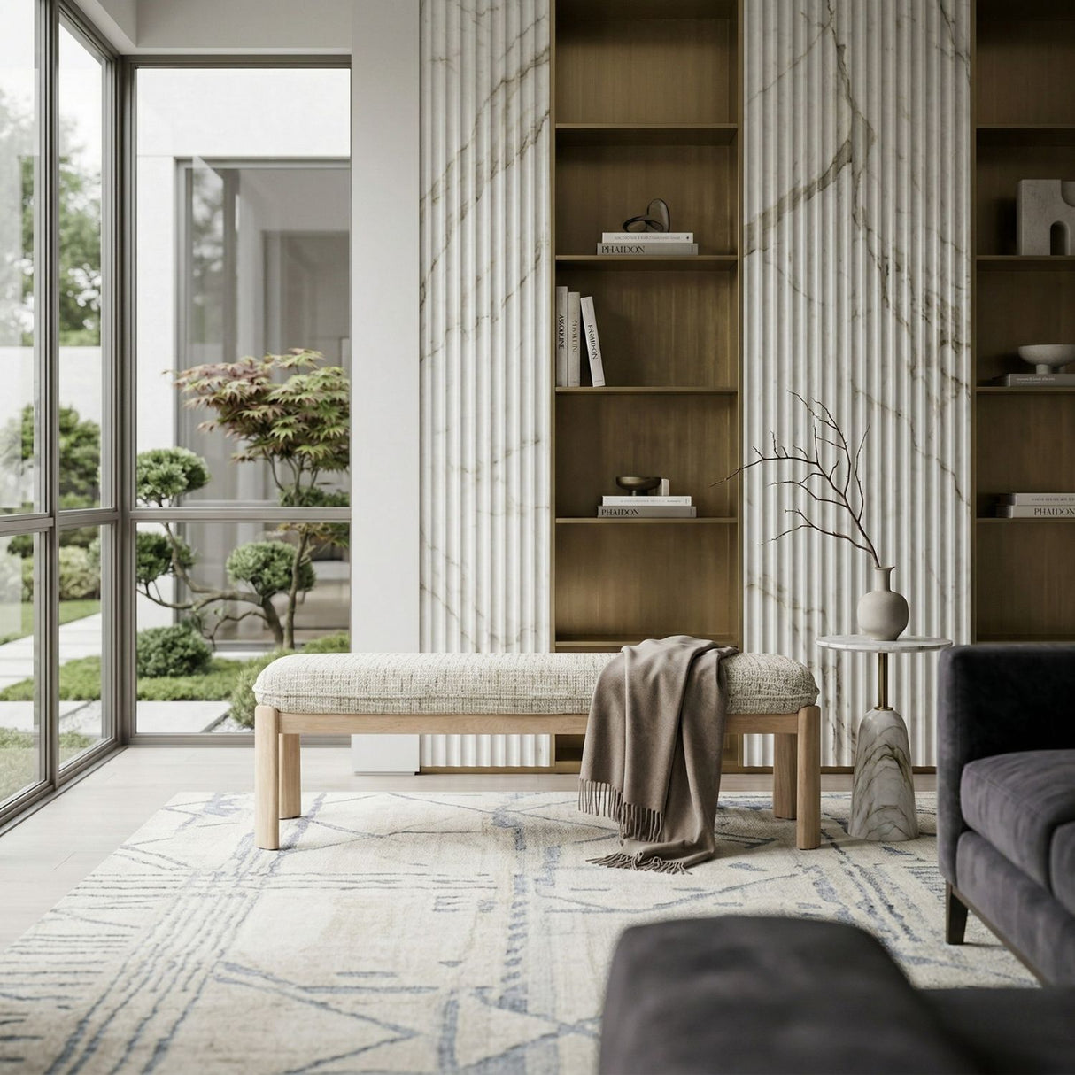 Cushioned Oak Bench | Oroa.com