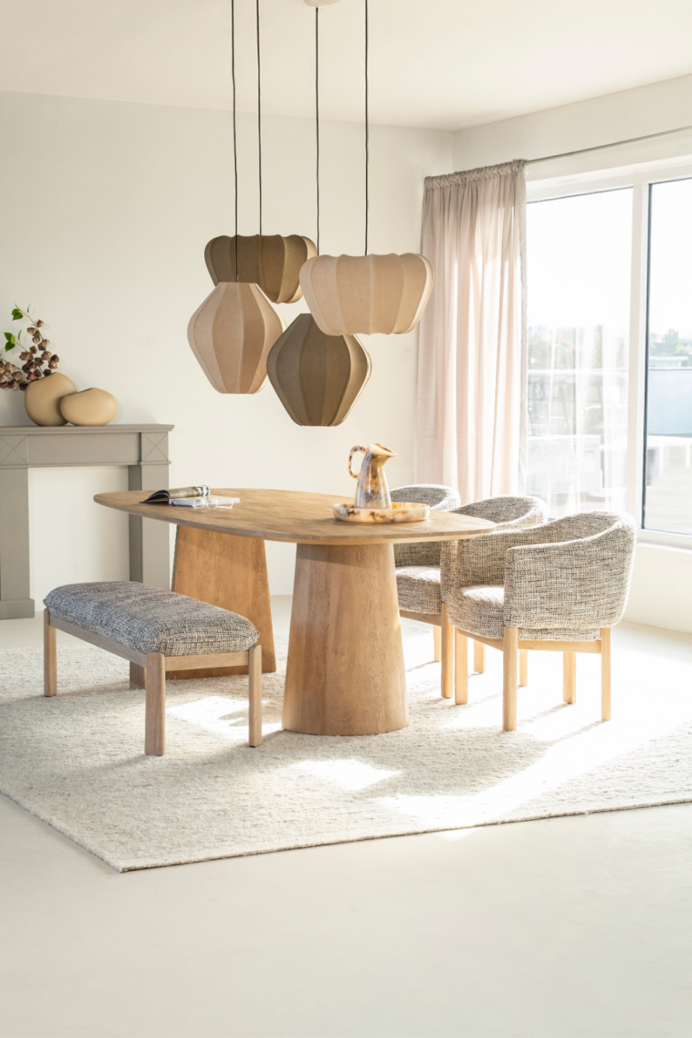Cushioned Oak Bench | Oroa.com