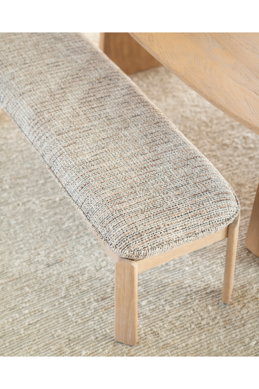 Cushioned Oak Bench | Eleonora Lottie | Oroa.com