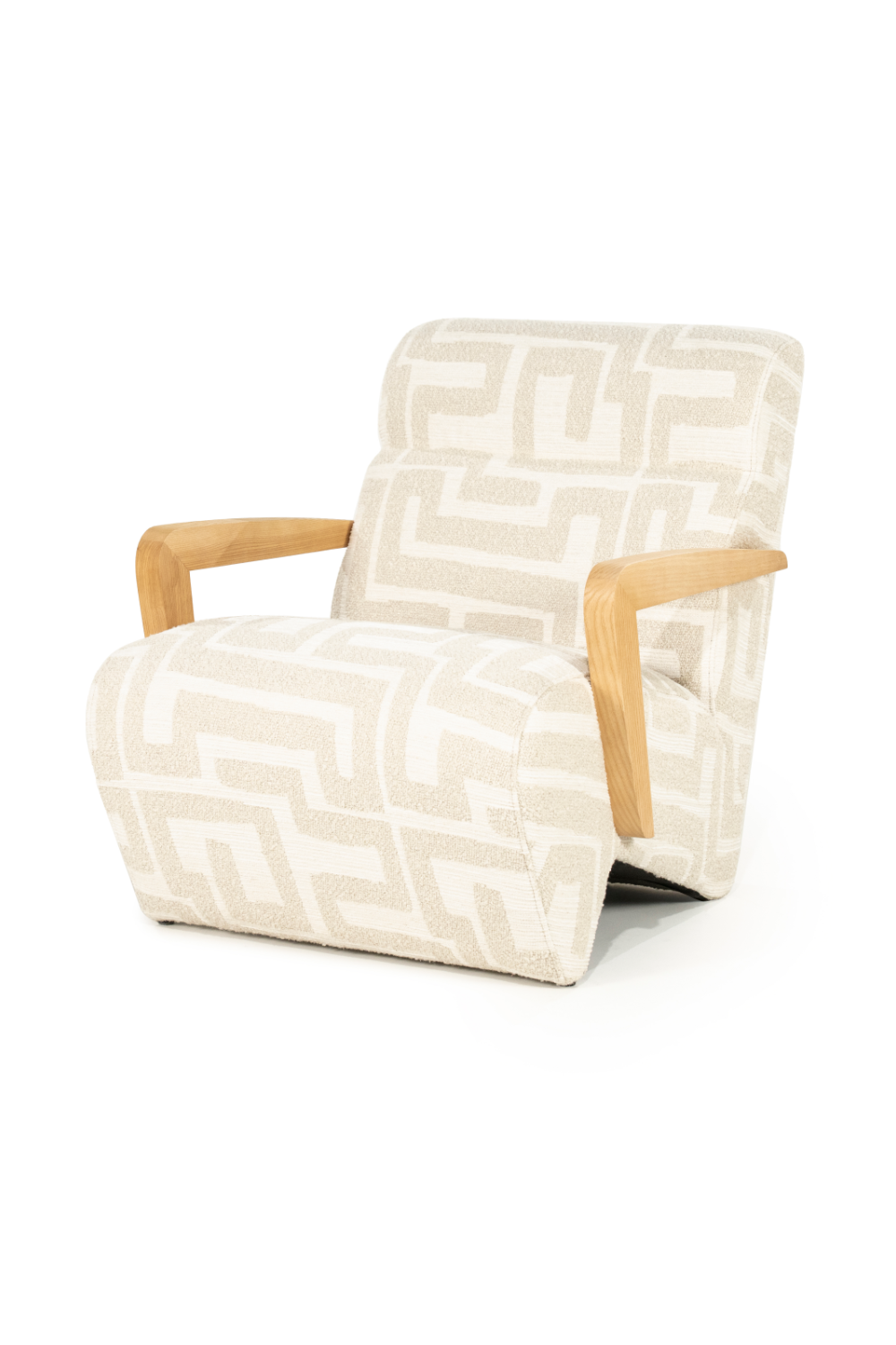 Printed Fabric Lounge Armchair | Oroa.com