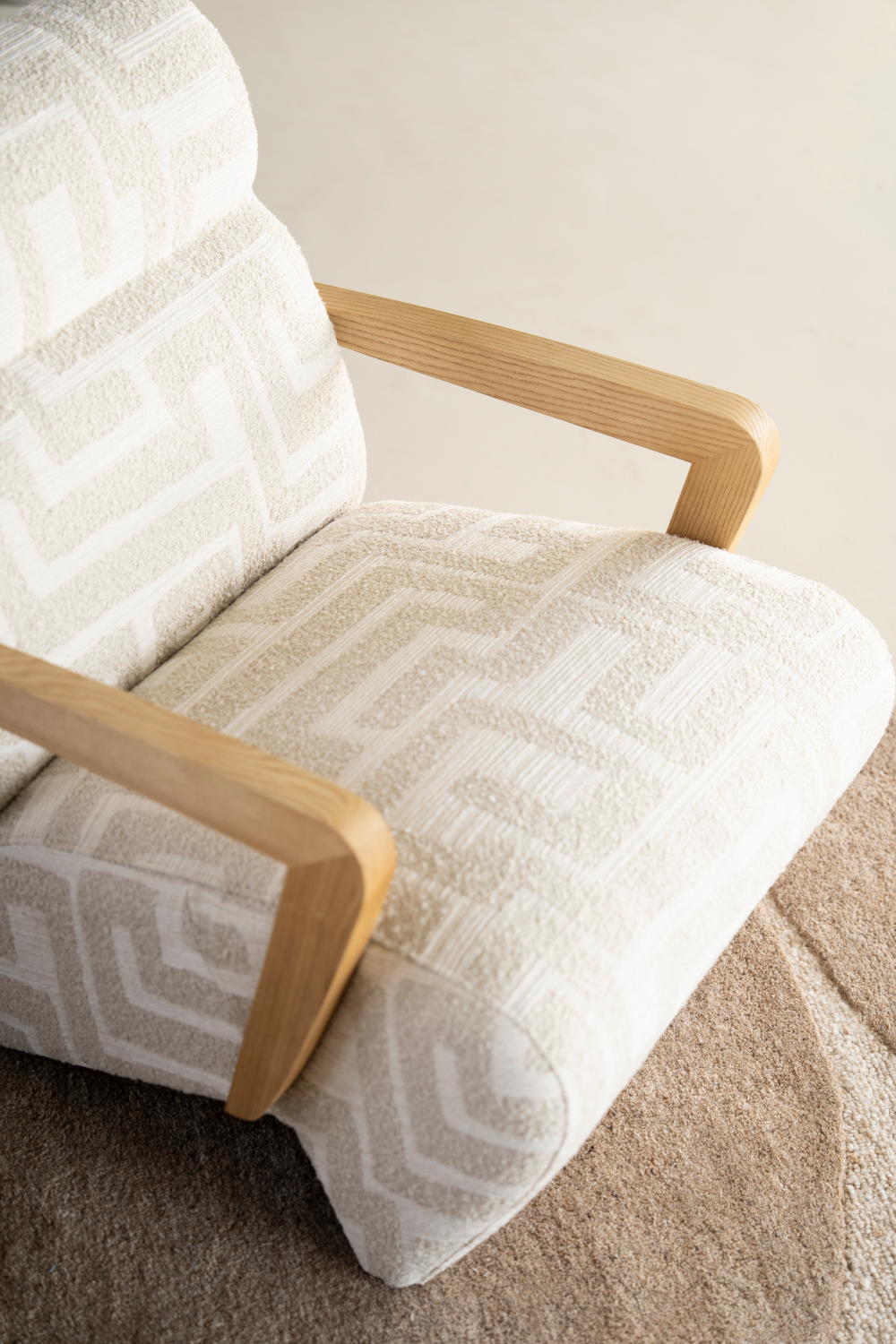 Printed Fabric Lounge Armchair | Oroa.com