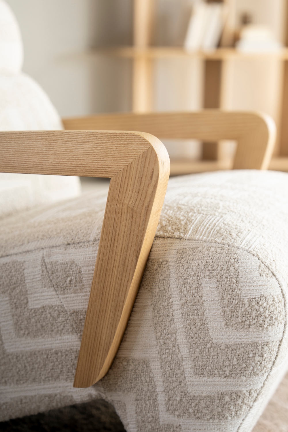 Printed Fabric Lounge Armchair | Oroa.com