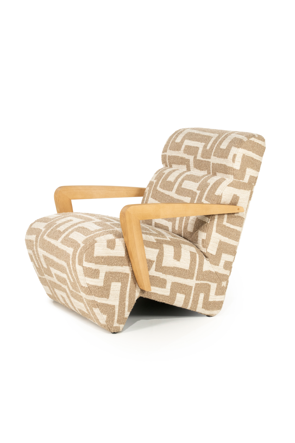 Printed Fabric Lounge Armchair | Oroa.com