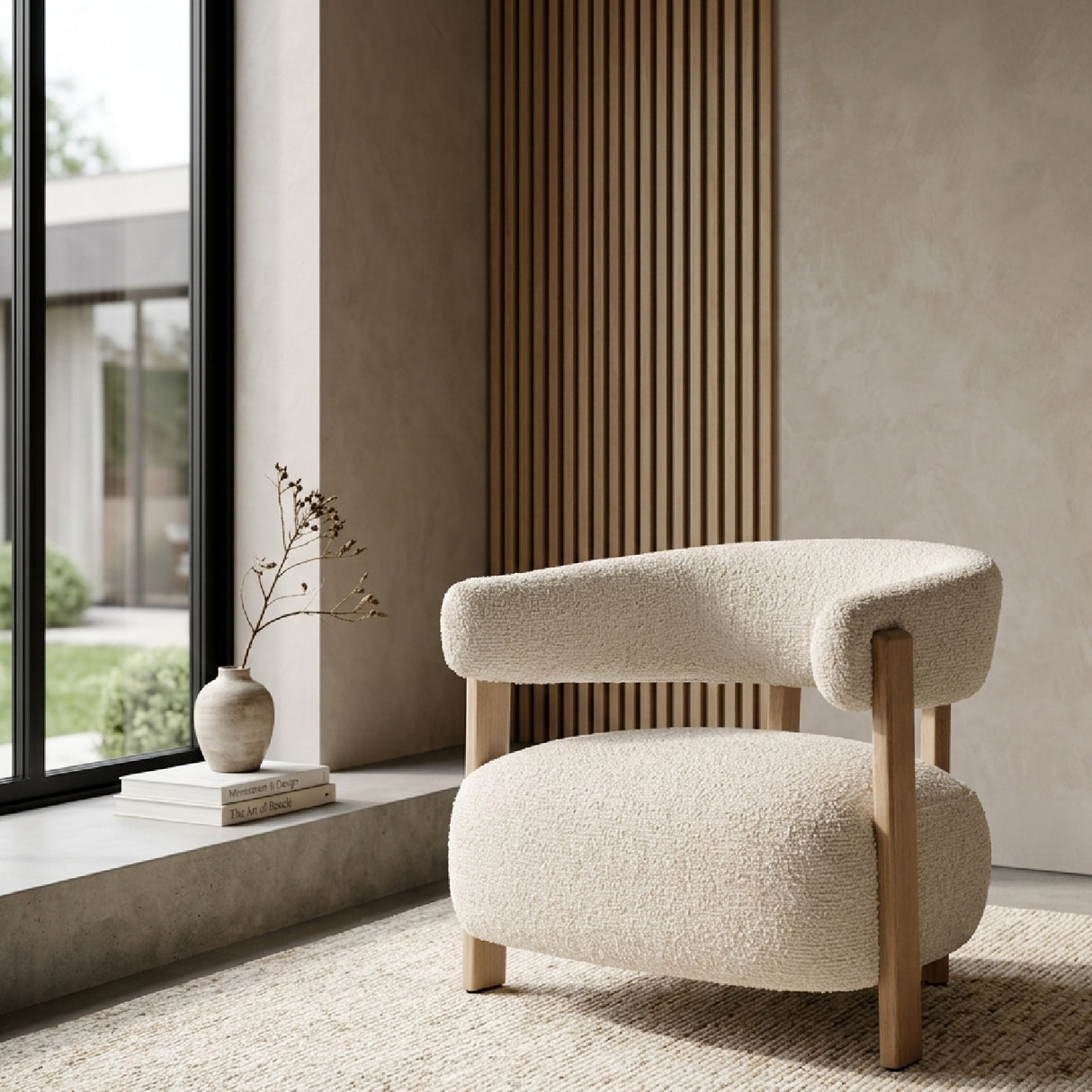Curved Back Lounge Armchair | Oroa.com