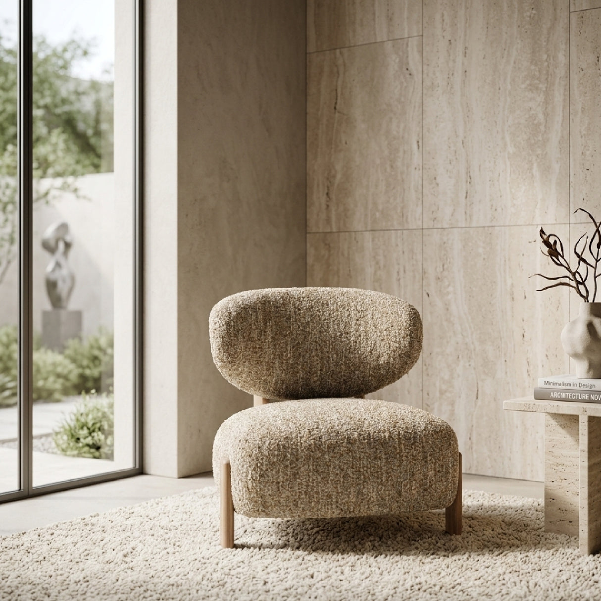 Cushioned Minimalist Lounge Chair | Oroa.com