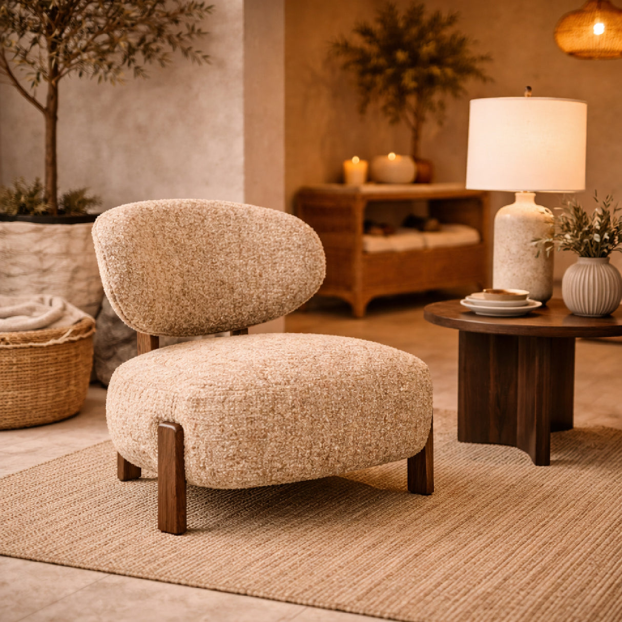 Modern European furniture - Chunky Cushioned Lounge Chair - www.oroa.com | Oroa.com
