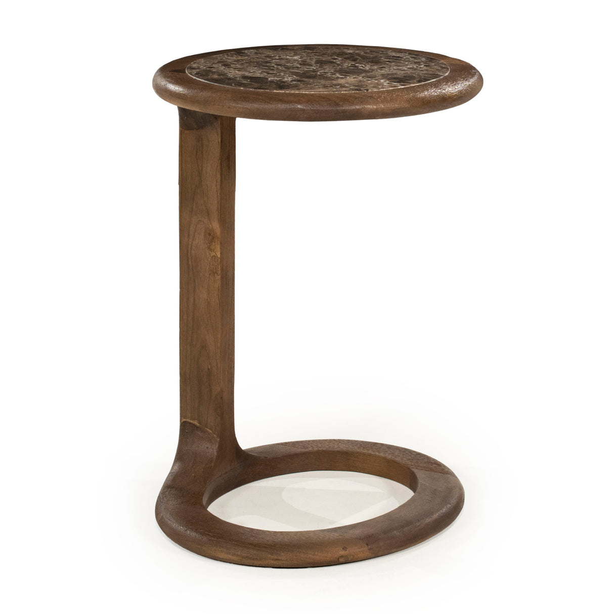 Modern furniture - Wood Framed Marble Side Table - www.oroa.com | Oroa.com