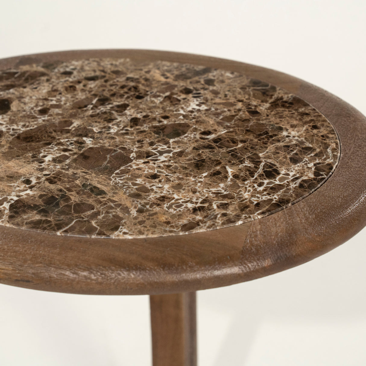 Modern furniture - Wood Framed Marble Side Table - www.oroa.com | Oroa.com