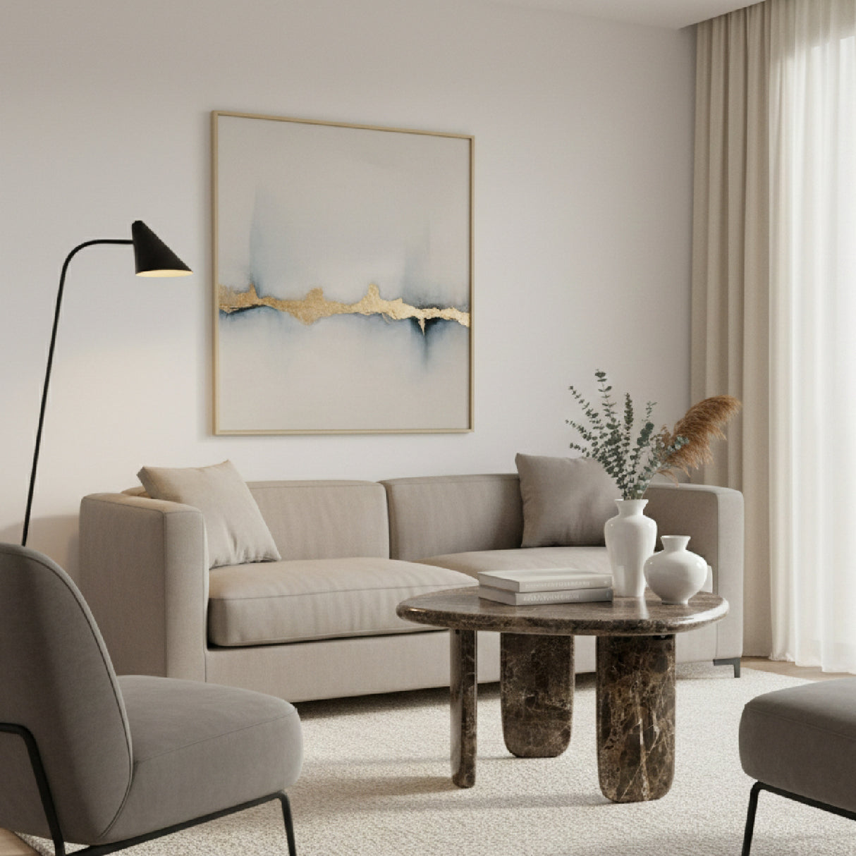 Polished Marble Coffee Table | Oroa.com