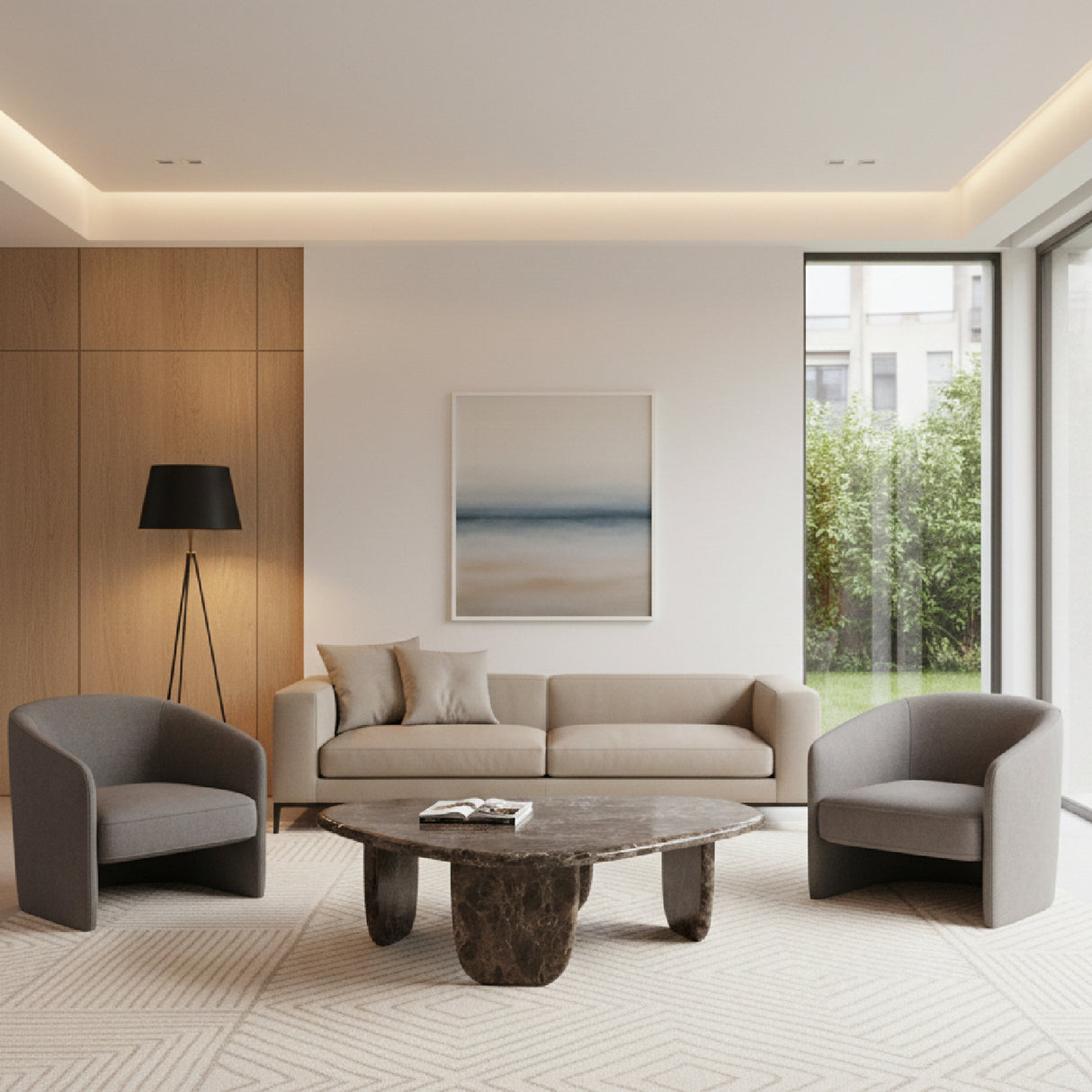 Polished Marble Coffee Table | Oroa.com
