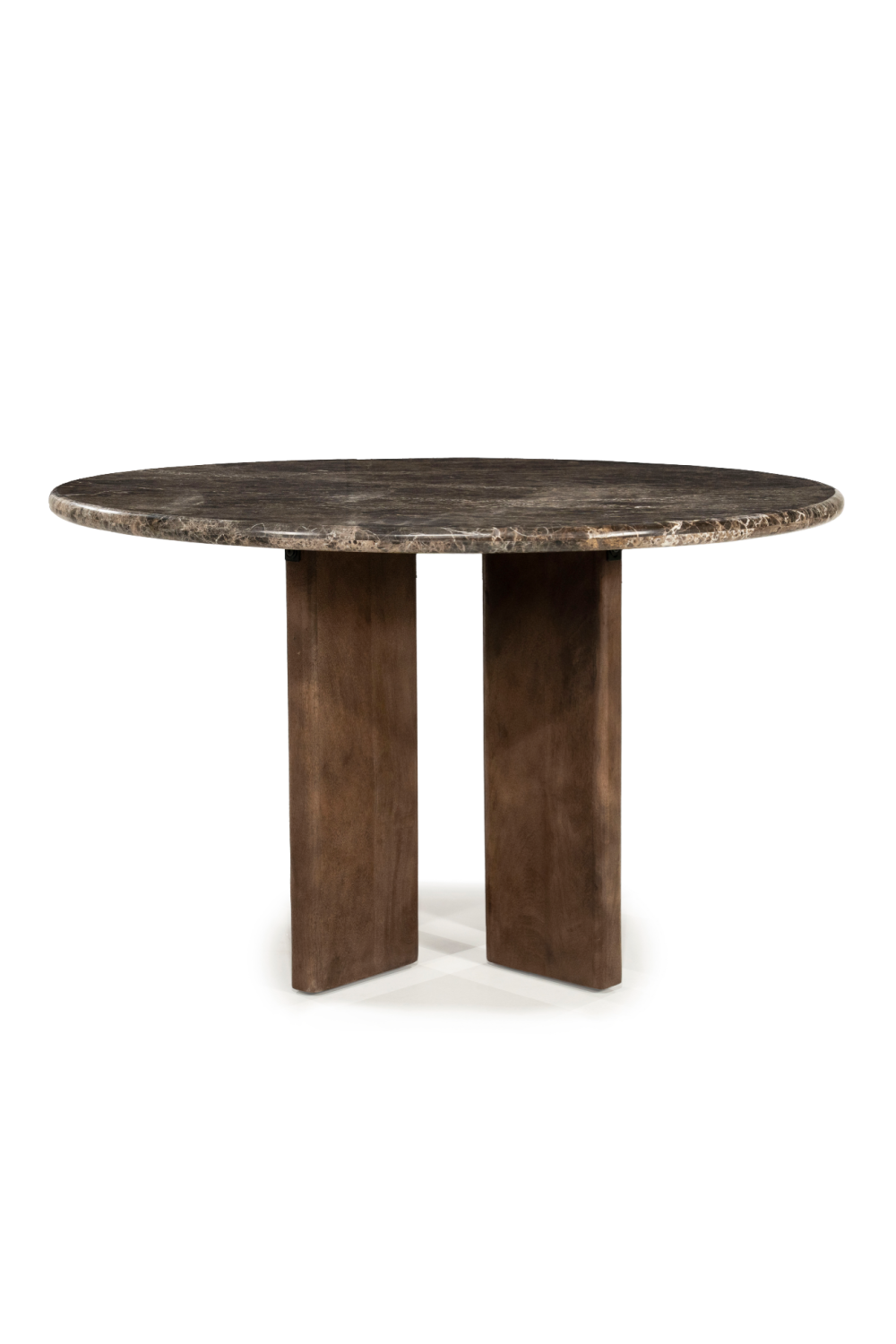 Brown Marble Round Dining Table | Oroa.com