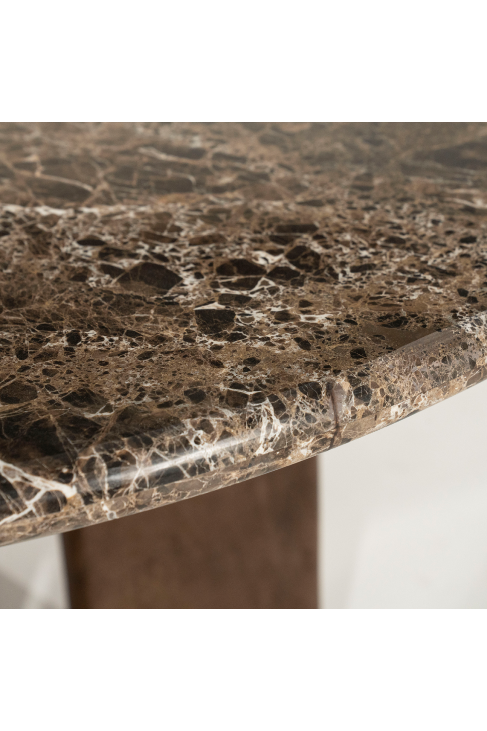 Brown Marble Round Dining Table | Oroa.com